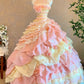 Sweet Prom Dress Halter Pleated Tiered Ball Gown Evening Dress Quinceanera Dress    D3965