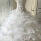 Beauty Wedding Dress Sweetheart Pleated Tiered Tulle Wedding Dress  D3967
