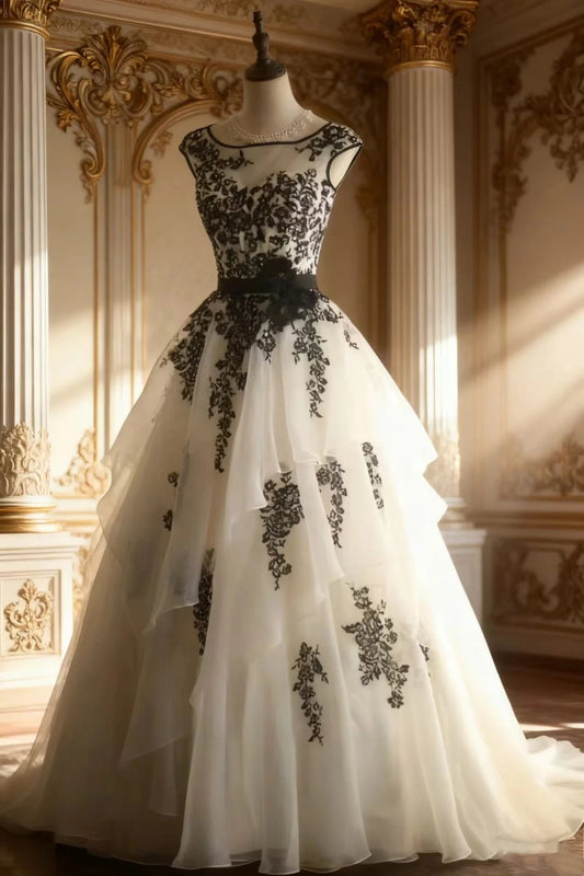 Elegant Prom Dress Crew Neck Pleated Tulle Evening Dress Gala Dress Ball Gown    D3973