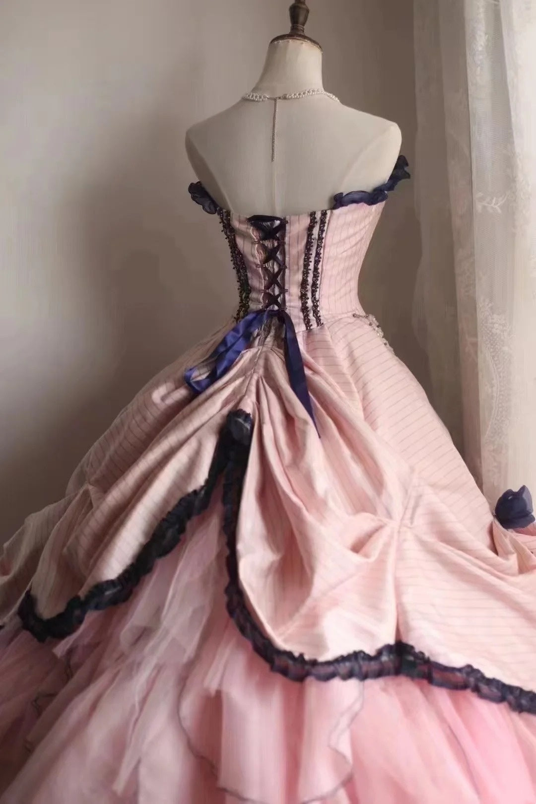 Elegant Prom Dress Strapless Pleated Tiered Evening Dress Sweet 16 Dress Ball Gown    D3974