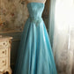 Stunning Prom Dress A Line Strapless Pleated Evening Dress Gala Gown Cocktail Dress     D3975