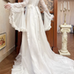Retro Wedding Dress V-neck Pleated Tulle Wedding Dress  D3977