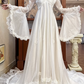 Retro Wedding Dress V-neck Pleated Tulle Wedding Dress  D3977