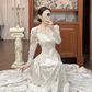 Vintage Wedding Dress Sweetheart Pleated Wedding Dress  D3978