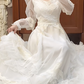 New Arrival Wedding Dress U-neck Pleated Tiered Wedding Dress  D3980