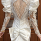 Retro Wedding Dress Sweetheart Pleated Tiered Mermaid Wedding Dress  D3981