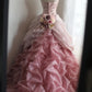 Sweet Prom Dress Light Pink Strapless Pleated Tulle Evening Dress Quinceanera Dress Ball Gown    D3984