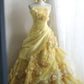 Newest Prom Dress Strapless Pleated Evening Dress Quinceanera Dress Ball Gown    D3985