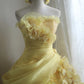 Newest Prom Dress Strapless Pleated Evening Dress Quinceanera Dress Ball Gown    D3985