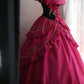 New Design Prom Dress Asymmetrical Neck Pleated Evening Dress Sweet 16 Dress Ball Gown    D3990