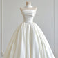 Robe de mariée beauté sans bretelles, robe de mariée plissée D3393