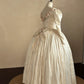 Retro Wedding Dress Crew Neck Pleated Wedding Dress  D4002