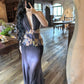 Elegant Prom Dress Halter Pleated Evening Dress Birthday Party Dress Gala Dress  D4008
