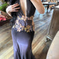 Elegant Prom Dress Halter Pleated Evening Dress Birthday Party Dress Gala Dress  D4008