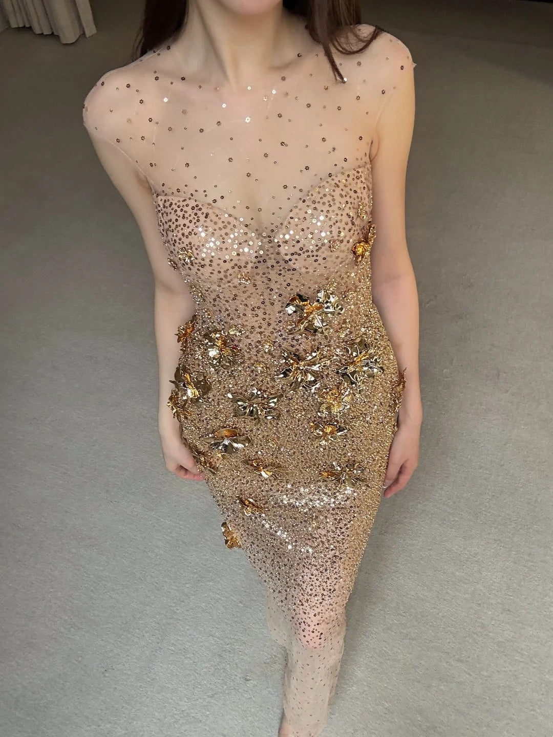 Robe de bal brillante à paillettes et col en cœur, robe de soirée sirène, robe de gala, robe de fête d'anniversaire, D3415
