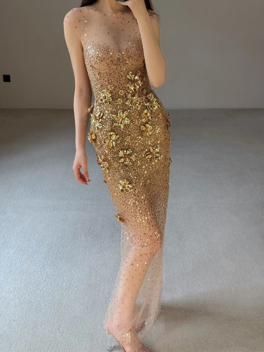 Robe de bal brillante à paillettes et col en cœur, robe de soirée sirène, robe de gala, robe de fête d'anniversaire, D3415