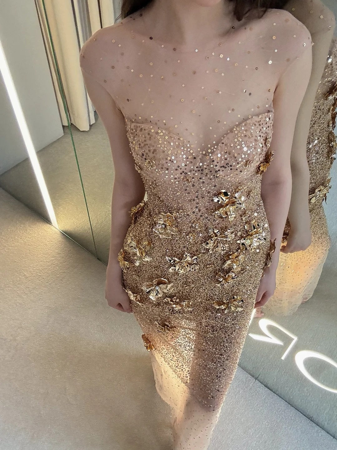 Robe de bal brillante à paillettes et col en cœur, robe de soirée sirène, robe de gala, robe de fête d'anniversaire, D3415