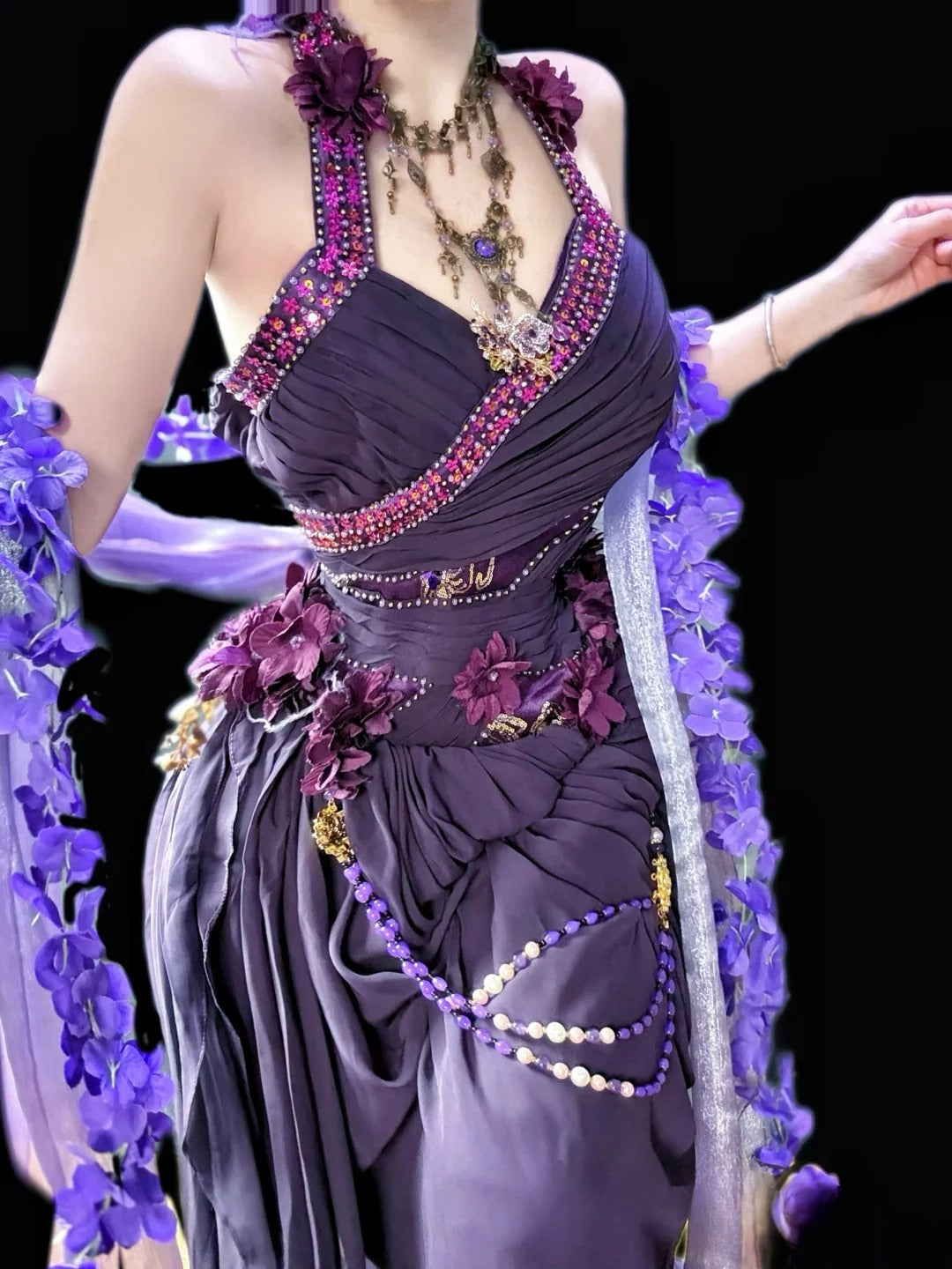 Sexy Prom Dress Halter Pleated Evening Dress Birthday Party Dress Cocktail Dress  D4025