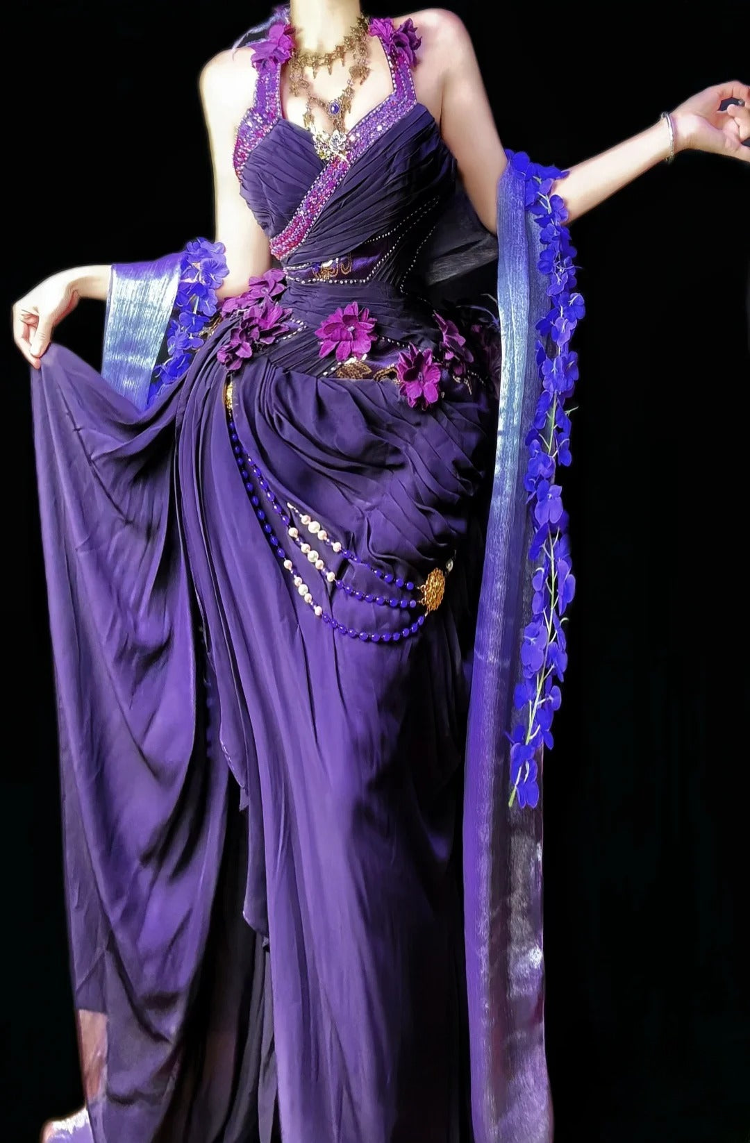 Sexy Prom Dress Halter Pleated Evening Dress Birthday Party Dress Cocktail Dress  D4025