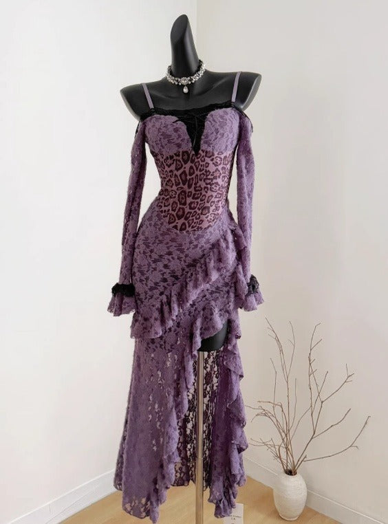 Robe longue fendue à bretelles spaghetti pour femme, tenue d'anniversaire, tenue de soirée, bord de mer, D3241