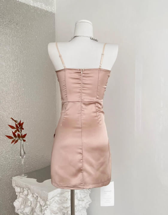 Robe longue fendue à bretelles spaghetti pour femme, tenue d'anniversaire, tenue de soirée, bord de mer, D3241