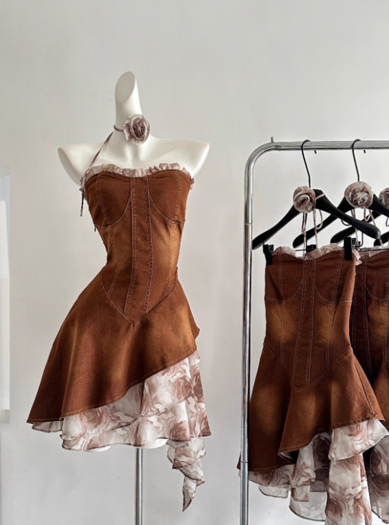 Robe longue fendue à bretelles spaghetti pour femme, tenue d'anniversaire, tenue de soirée, bord de mer, D3241