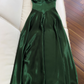 Elegant Prom Dress Dark Green Spaghetti Straps Backless Pleated Evening Dress Cocktail Dress Birthday Party Dress     D4038