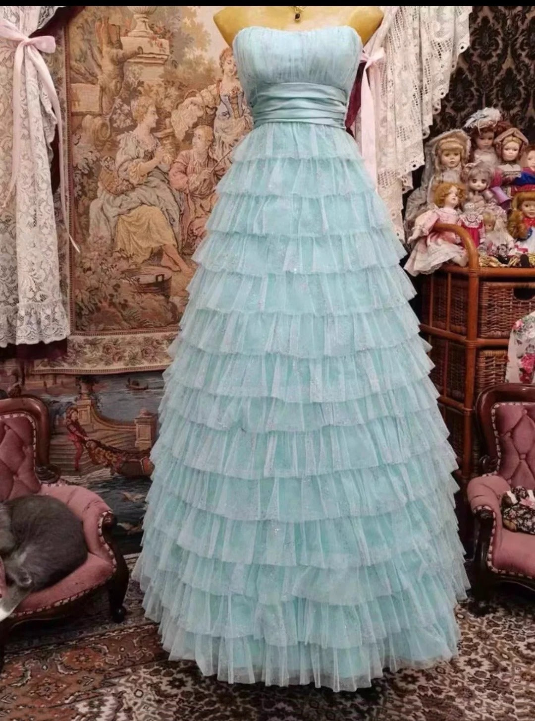 Robe de bal brillante à paillettes et col en cœur, robe de soirée sirène, robe de gala, robe de fête d'anniversaire, D3415