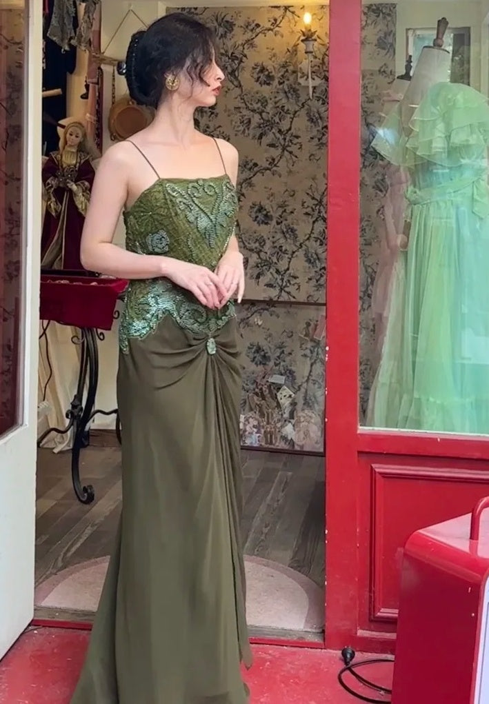 Robe de bal brillante à paillettes et col en cœur, robe de soirée sirène, robe de gala, robe de fête d'anniversaire, D3415