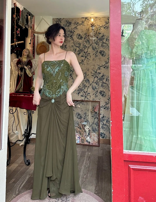 Robe de bal brillante à paillettes et col en cœur, robe de soirée sirène, robe de gala, robe de fête d'anniversaire, D3415