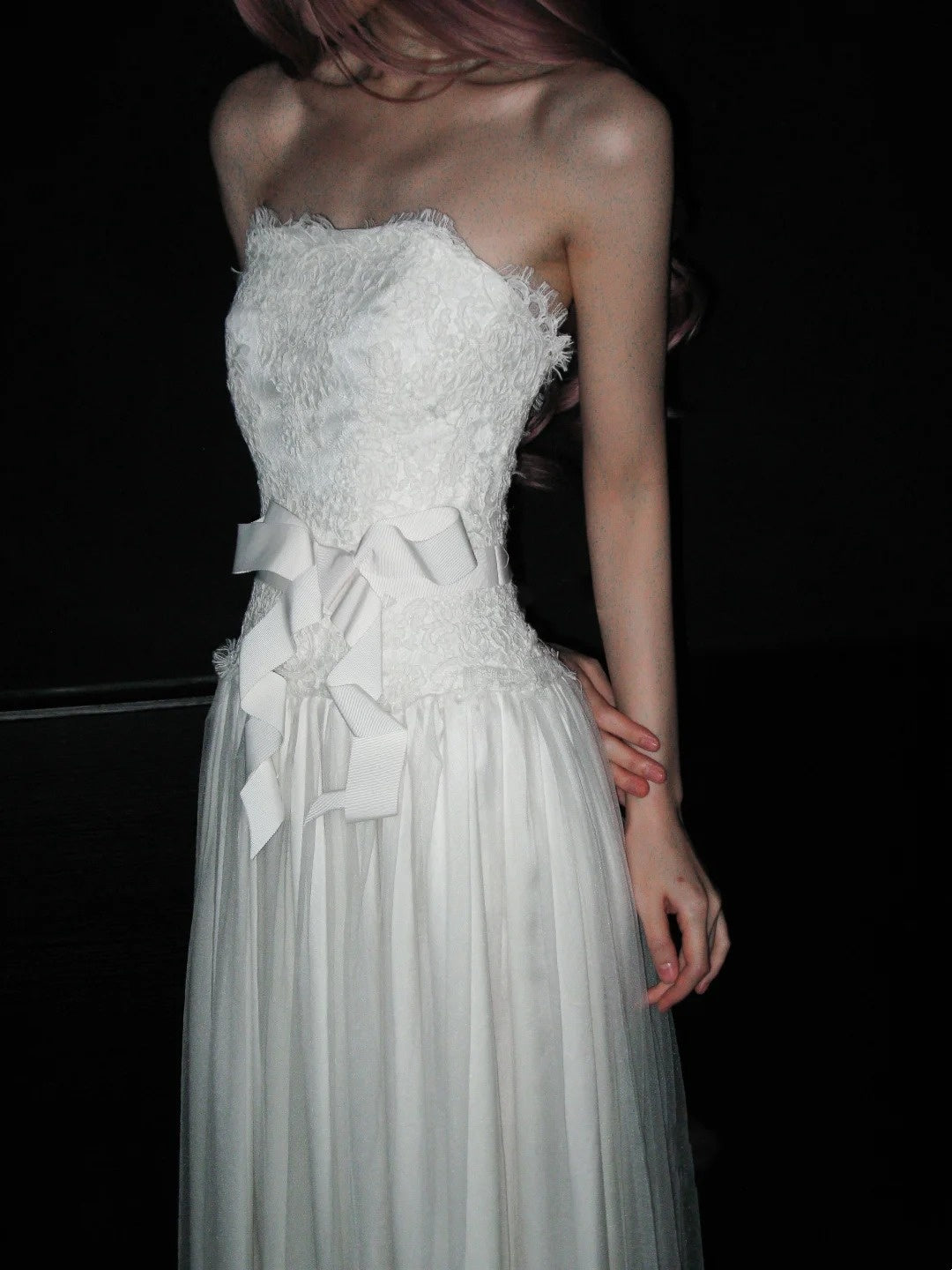 Robe de mariée beauté A-Line, décolleté en cœur, plissée, D3302