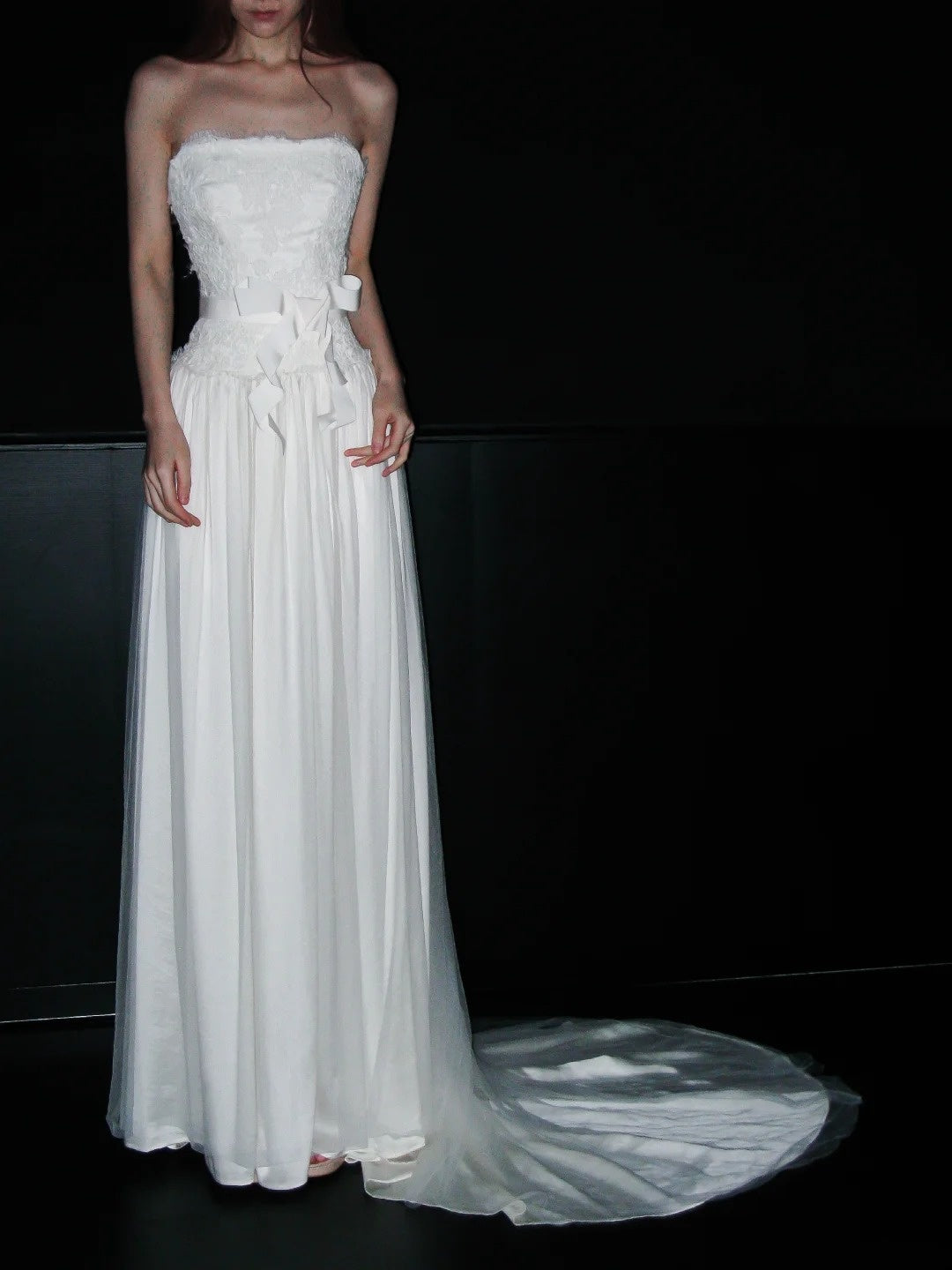 Robe de mariée beauté A-Line, décolleté en cœur, plissée, D3302