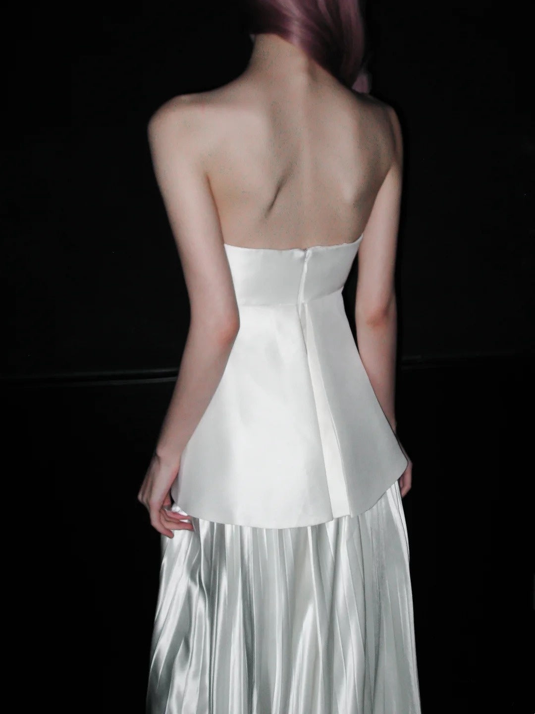 Elegant Wedding Dress Strapless Pleated Wedding Dress    D4076