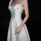 Minimalist Wedding Dress Sweetheart Pleated Wedding Dress   D4081