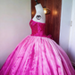 Stunning Prom Dress Strapless Pleated Ball Gown Evening Dress Quinceanera Dress Birthday Party Outfits   D4088