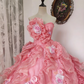 Newest Prom Dress Sweetheart Ruffle Ball Gown Evening Dress Quinceanera Dress Birthday Party Outfits   D4089