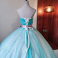 Beauty Prom Dress Strapless Flower Pleated Tulle Ball Gown Birthday Party Outfits Evening Dress Sweet 16 Dress      D4092