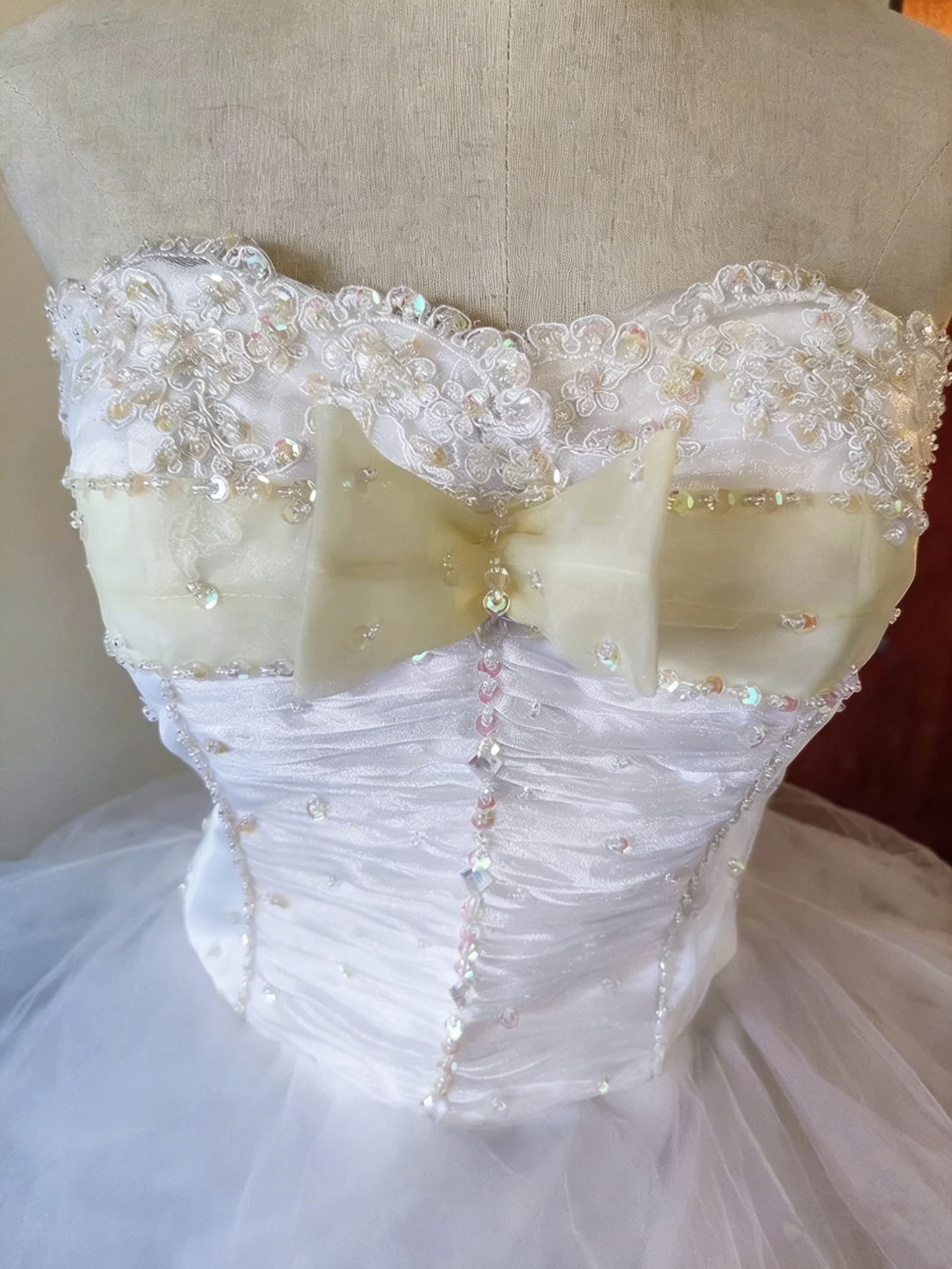 Beauty Prom Dress Strapless Tulle Lace Ball Gown Birthday Party Outfits Evening Dress Sweet 16 Dress     D4094