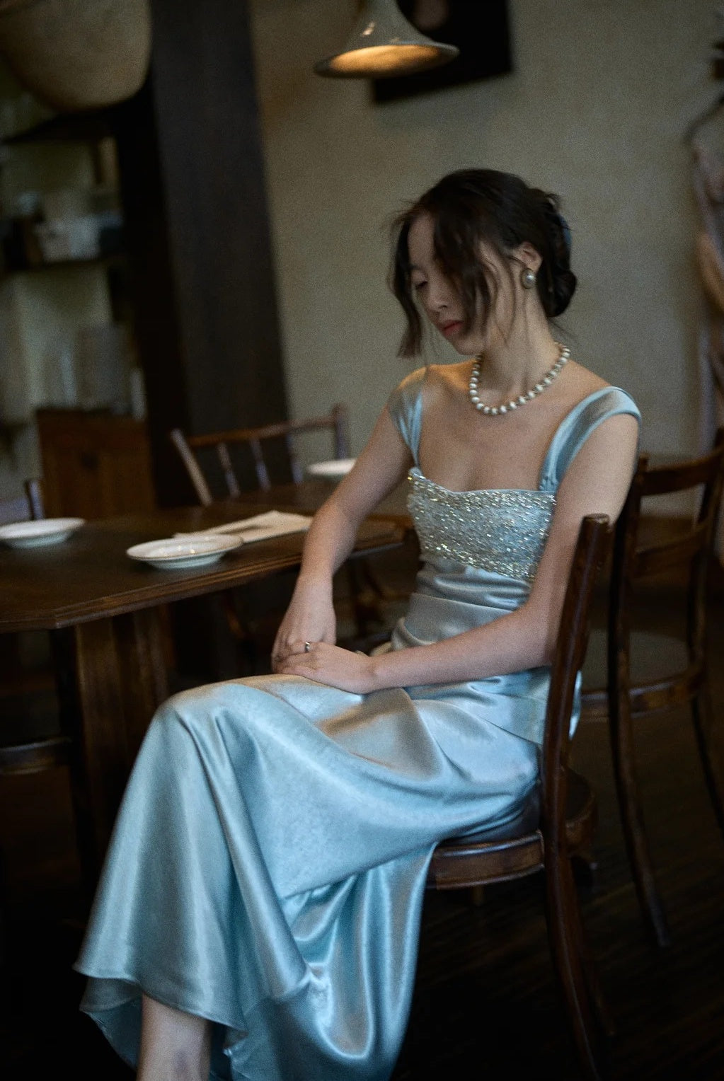 Robe de bal brillante à paillettes et col en cœur, robe de soirée sirène, robe de gala, robe de fête d'anniversaire, D3415