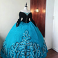 Elegant Prom Dress Sweetheart Long Sleeves Ball Gown Evening Dress Sweet 16 Dress Birthday Party Outfits     D4101