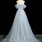 Stunning Prom Dress Off Shoulder Pleated Tulle Gala Dress Evening Dress   D4107
