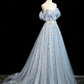 Stunning Prom Dress Off Shoulder Pleated Tulle Gala Dress Evening Dress   D4107