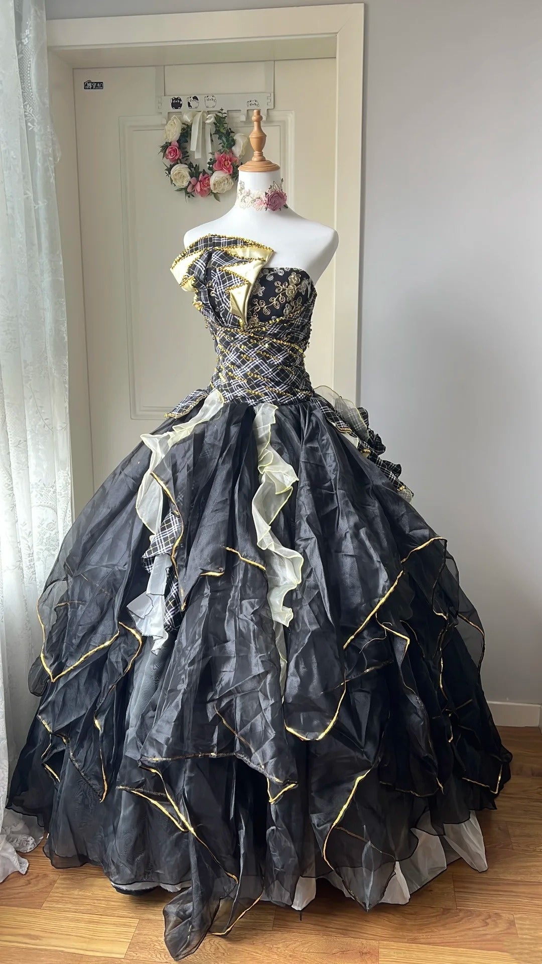 New Arrival Prom Dress Asymmetrical Neck Pleated Ball Gown Birthday Dress Evening Dress Sweet 16 Dress     D4109