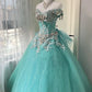 Shiny Prom Dress V-neck Pleated Tulle Ball Gown Birthday Dress Evening Dress Sweet 16 Dress     D4110