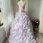 Newest Prom Dress Spaghetti Straps Pleated Ball Gown Evening Dress Quinceanera Dress     D4115