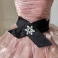 Stunning Prom Dress Strapless Pleated Tiered Ball Gown Evening Dress Sweet 16 Dress Birthday Outfits    D4116