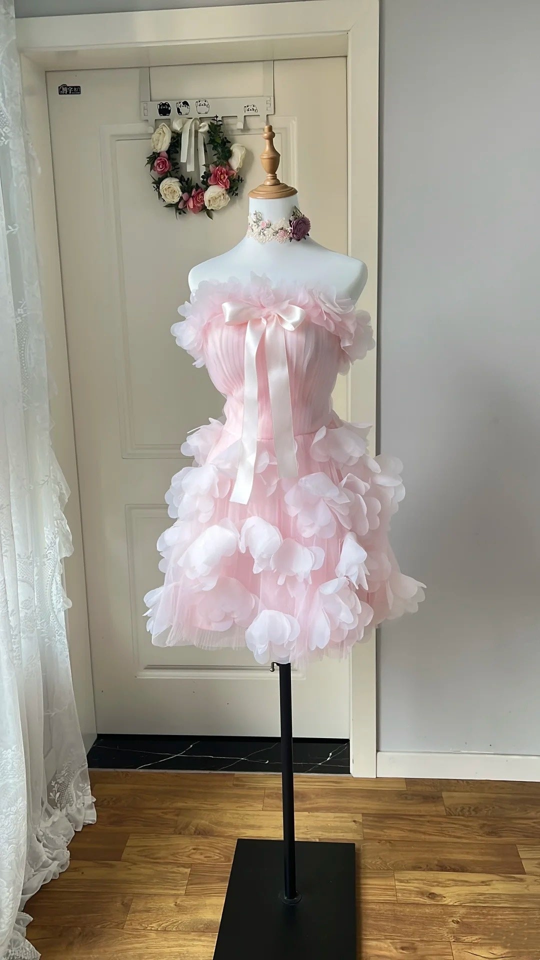 Cute Homecoming Dress Strapless Pleated Short Prom Dress Back to School Outfits Birthday Party Outfits   D4119