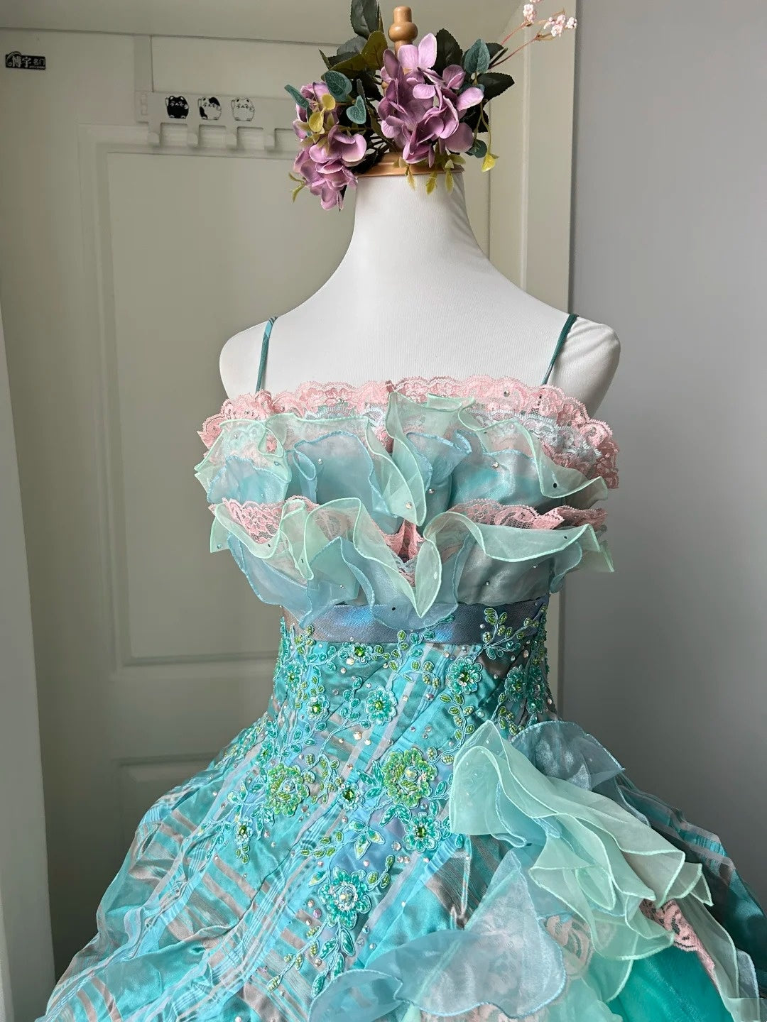 New Arrival Prom Dress Spaghetti Straps Pleated Ball Gown Evening Dress Quinceanera Dress    D4122