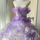 New Arrival Prom Dress Strapless Ruffle Ball Gown Evening Dress Quinceanera Dress       D4127