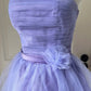 Minimalist Homecoming Dress A Line Strapless Pleated Tulle Short Prom Dress Birthday Party Dress     D4140